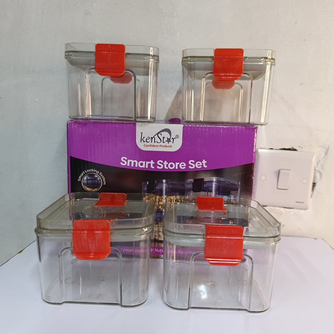 4pc Small size Airtight spices/cereals containers