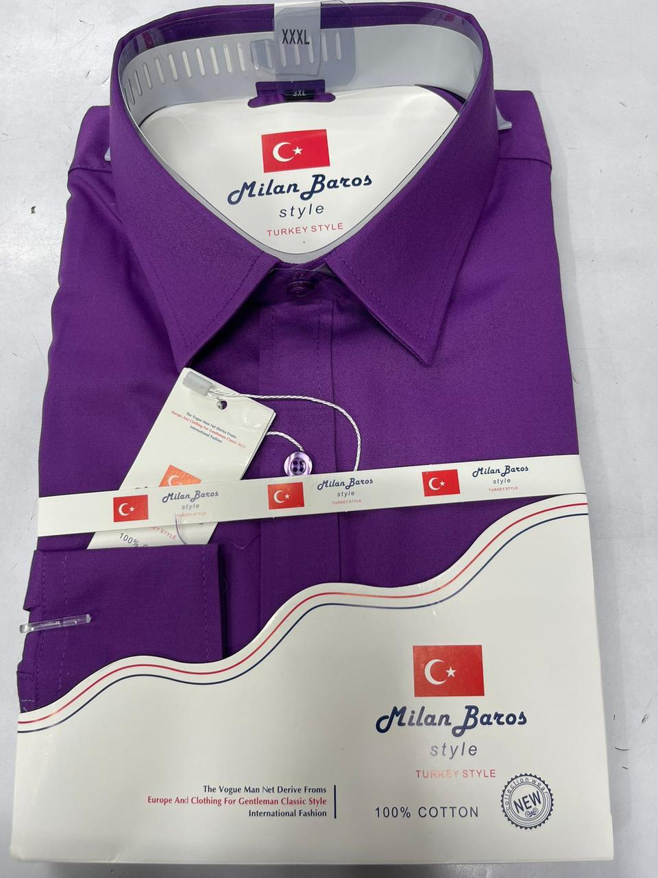 Authentic Milan Batos Turkish Men's Official Shirts - Premium Quality, Non-Fade Fabric; Stylish official Long-Sleeve Shirt for Men