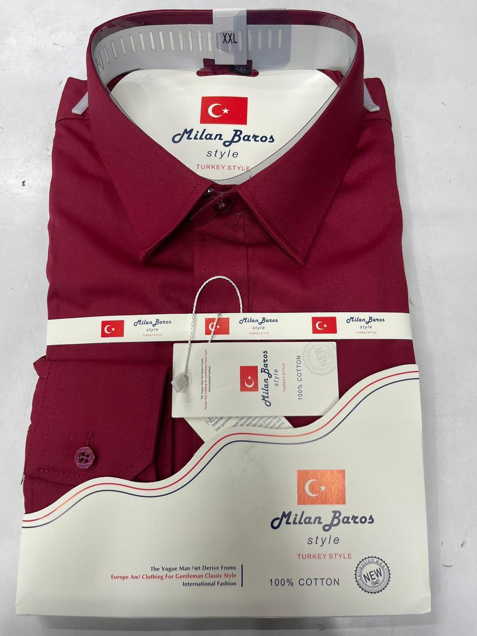 Authentic Milan Batos Turkish Men's Official Shirts - Premium Quality, Non-Fade Fabric; Stylish official Long-Sleeve Shirt for Men