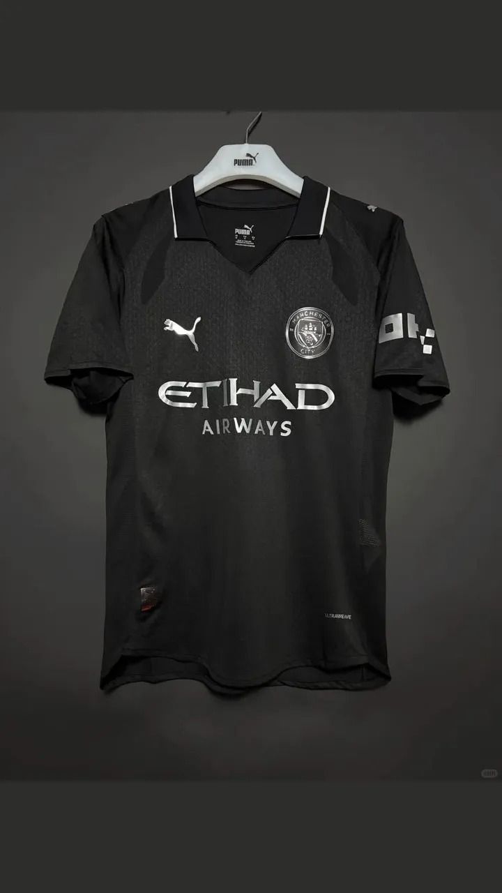 Manchester City FC 25/26 Black Fan Jersey – Premium Football Training Shirt for Men & Women