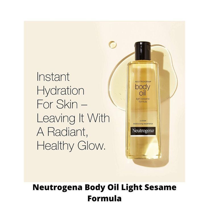 Neutrogena NEW Lightweight Glow Body Oil Light Sesame Formula Sensual Moisturizer Dry Skin 8.5 Oz Body Oil Blend
