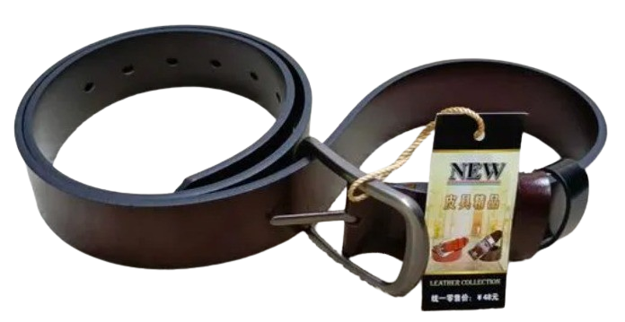 2 In 1 Double Sided Leather Belt. Color: Black & Brown. Men's Leather Belt.