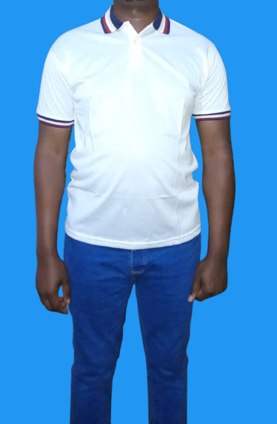 Men's Polo T-shirts. Cotton T-shirt. (Colors: Black & White). Men's White/ Black T-shirts.