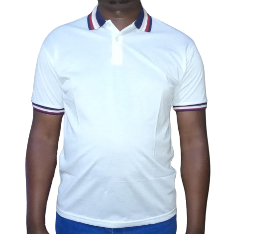 Men's Polo T-shirts. Cotton T-shirt. (Colors: Black & White). Men's White/ Black T-shirts.