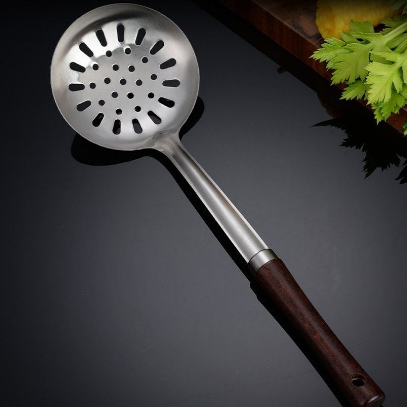 4PCS/Set Premium Kitchen Thickened Stainless Steel Cooking Utensils with Wooden Handle Spatulas Spoon Frying Shovel Colanders Cookware Kitchen Utensils Gadgets Cooking Kitchen Tools
