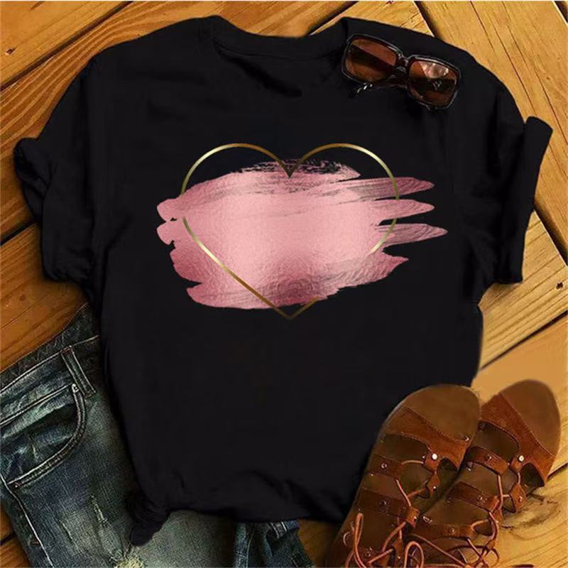 Fashion Red Poppy Women T Shirt Funny Printed Tops Tee Female Short Sleeve Tshirt Harajuku Tee Shirts Cartoon Casual Top
