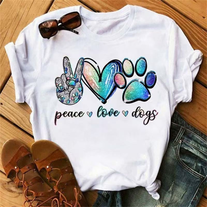 Fashion Red Poppy Women T Shirt Funny Printed Tops Tee Female Short Sleeve Tshirt Harajuku Tee Shirts Cartoon Casual Top