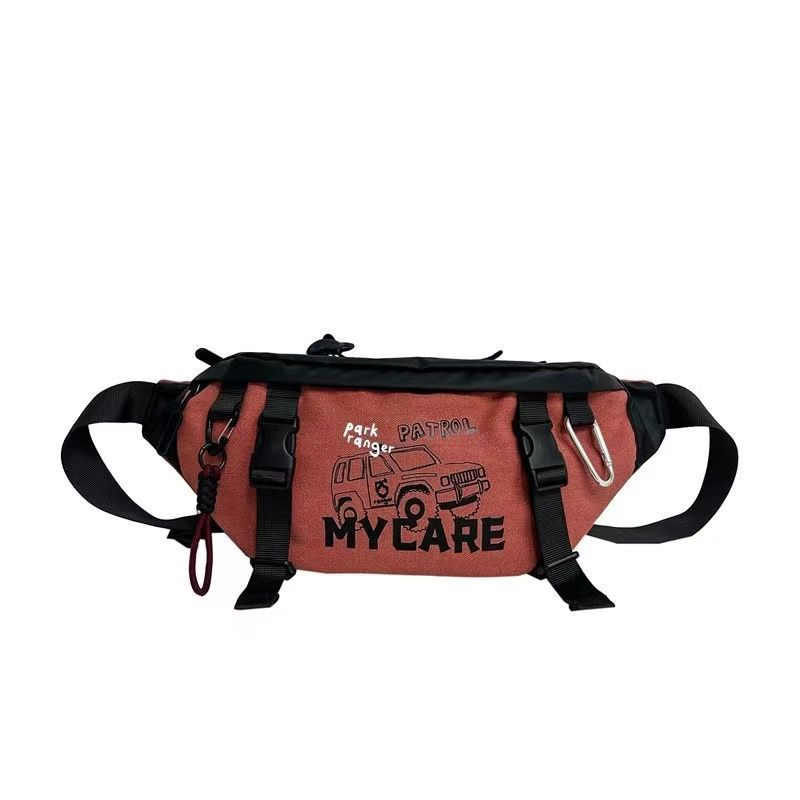Strict Selection Cycling Bag, Men's Fitness and Leisure Cross - body Chest Bag, Fashion - Trend Outdoor Travel Small Item Pouch, Functional and Portable Waist Bag