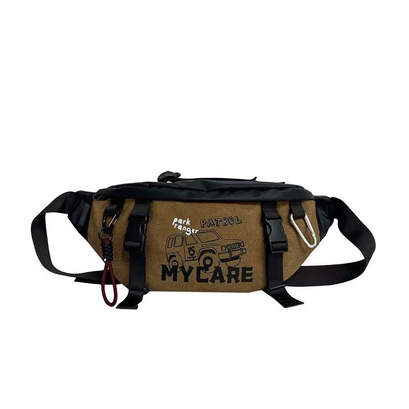 Strict Selection Cycling Bag, Men's Fitness and Leisure Cross - body Chest Bag, Fashion - Trend Outdoor Travel Small Item Pouch, Functional and Portable Waist Bag