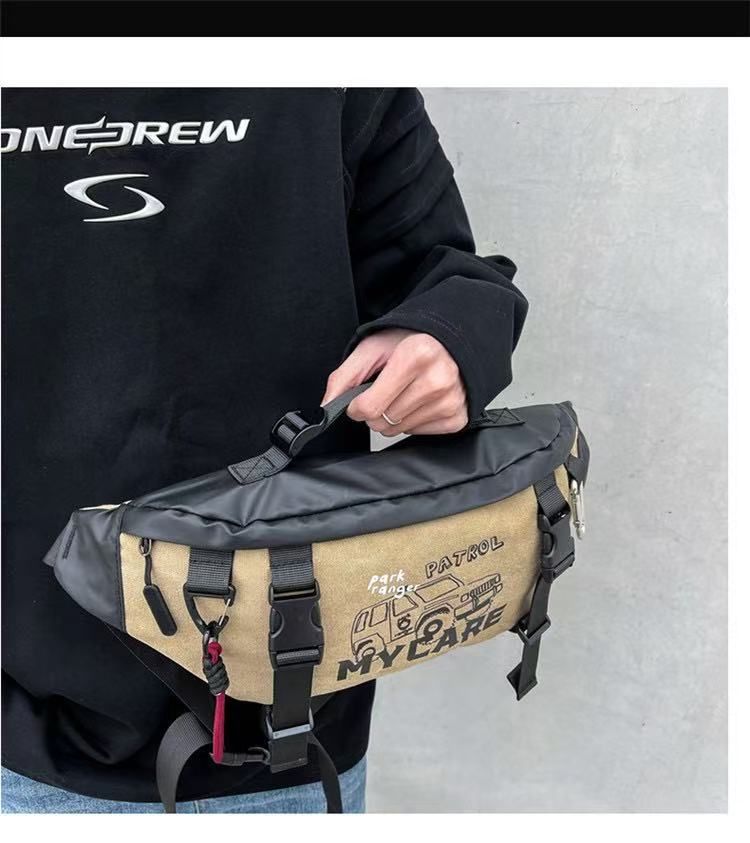 Strict Selection Cycling Bag, Men's Fitness and Leisure Cross - body Chest Bag, Fashion - Trend Outdoor Travel Small Item Pouch, Functional and Portable Waist Bag