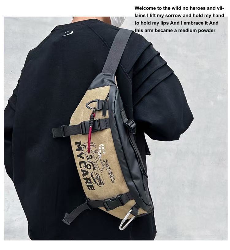 Strict Selection Cycling Bag, Men's Fitness and Leisure Cross - body Chest Bag, Fashion - Trend Outdoor Travel Small Item Pouch, Functional and Portable Waist Bag