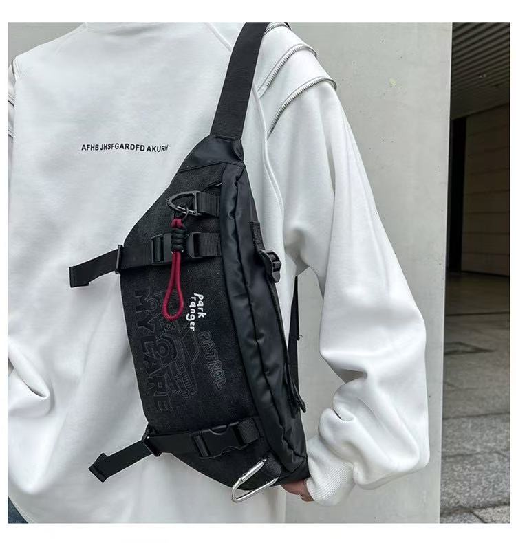 Strict Selection Cycling Bag, Men's Fitness and Leisure Cross - body Chest Bag, Fashion - Trend Outdoor Travel Small Item Pouch, Functional and Portable Waist Bag