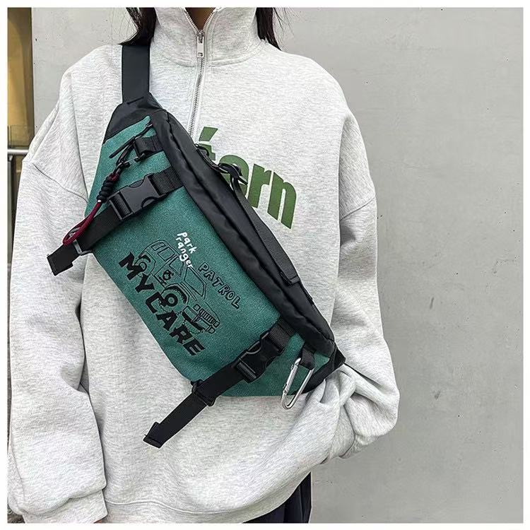 Strict Selection Cycling Bag, Men's Fitness and Leisure Cross - body Chest Bag, Fashion - Trend Outdoor Travel Small Item Pouch, Functional and Portable Waist Bag