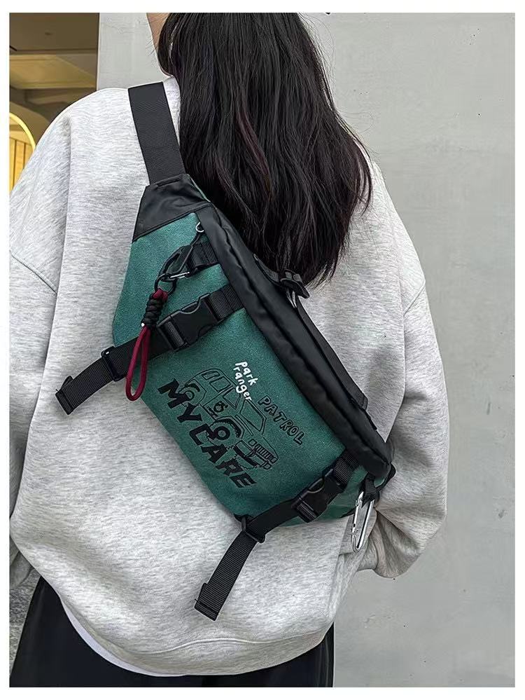 Strict Selection Cycling Bag, Men's Fitness and Leisure Cross - body Chest Bag, Fashion - Trend Outdoor Travel Small Item Pouch, Functional and Portable Waist Bag