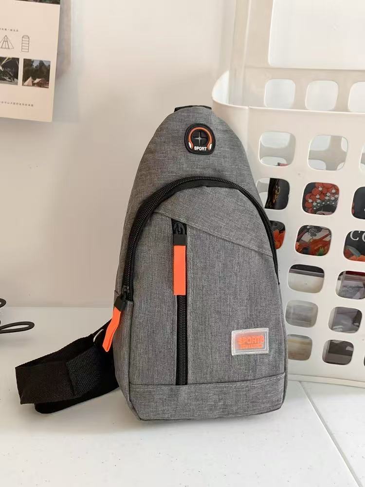 Korean-style Chest Bag for Men, Waterproof Oxford Cloth Single-shoulder Crossbody Bag, Outdoor Leisure Sports Cycling Chest Bag, Casual Small Backpack