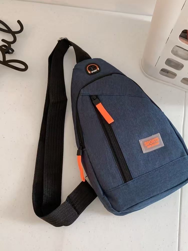 Korean-style Chest Bag for Men, Waterproof Oxford Cloth Single-shoulder Crossbody Bag, Outdoor Leisure Sports Cycling Chest Bag, Casual Small Backpack