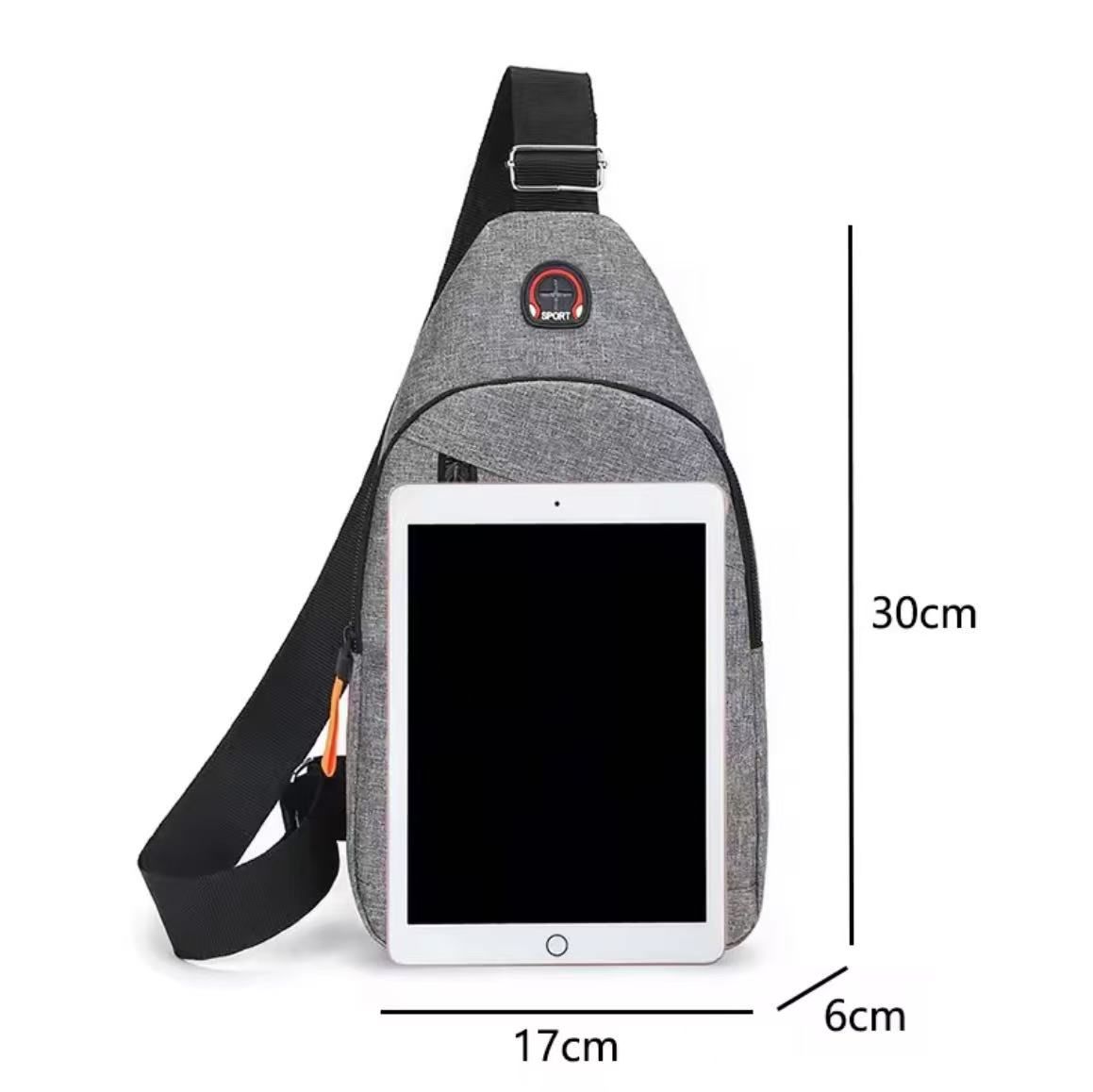 Korean-style Chest Bag for Men, Waterproof Oxford Cloth Single-shoulder Crossbody Bag, Outdoor Leisure Sports Cycling Chest Bag, Casual Small Backpack