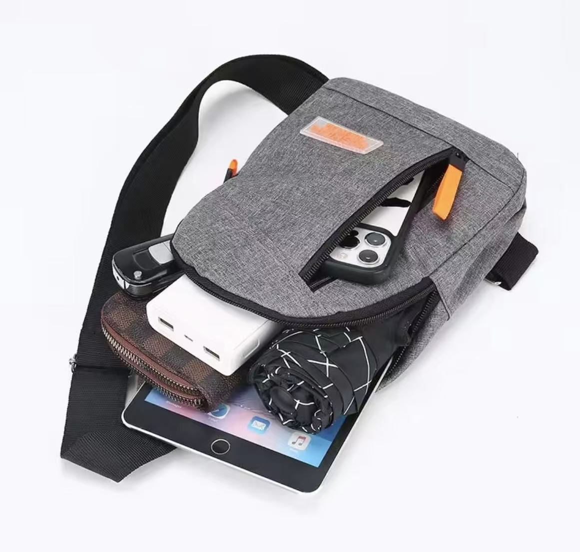 Korean-style Chest Bag for Men, Waterproof Oxford Cloth Single-shoulder Crossbody Bag, Outdoor Leisure Sports Cycling Chest Bag, Casual Small Backpack