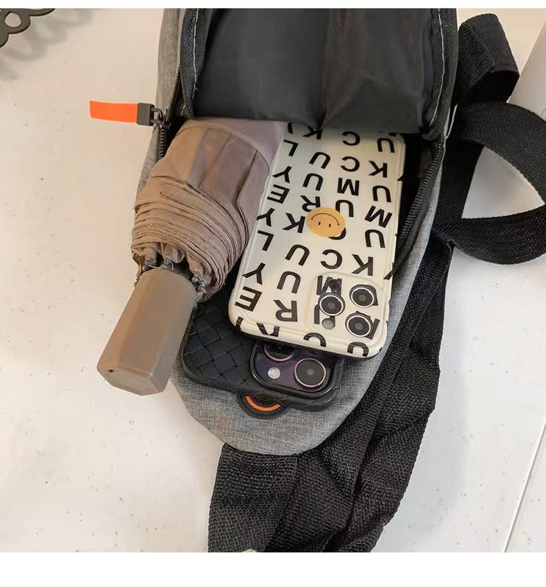 Korean-style Chest Bag for Men, Waterproof Oxford Cloth Single-shoulder Crossbody Bag, Outdoor Leisure Sports Cycling Chest Bag, Casual Small Backpack