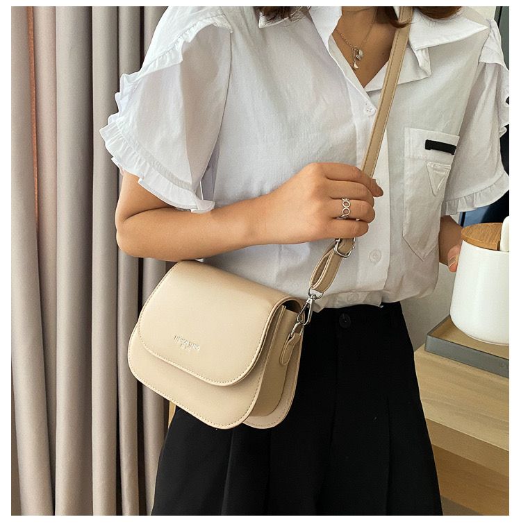 2025 Solid Color PU Letter Small Square Bag. Female Designer's Top Handbag. Best Quality, Lowest Price, First - Class Service.