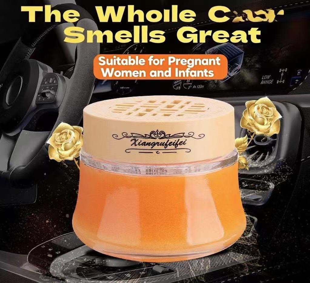 Car Vehicle Perfume Holder Solid Fragrance Cream Car Aromatherapy Air Freshener Long-Lasting Light Scent Car Interior Accessory Ornament