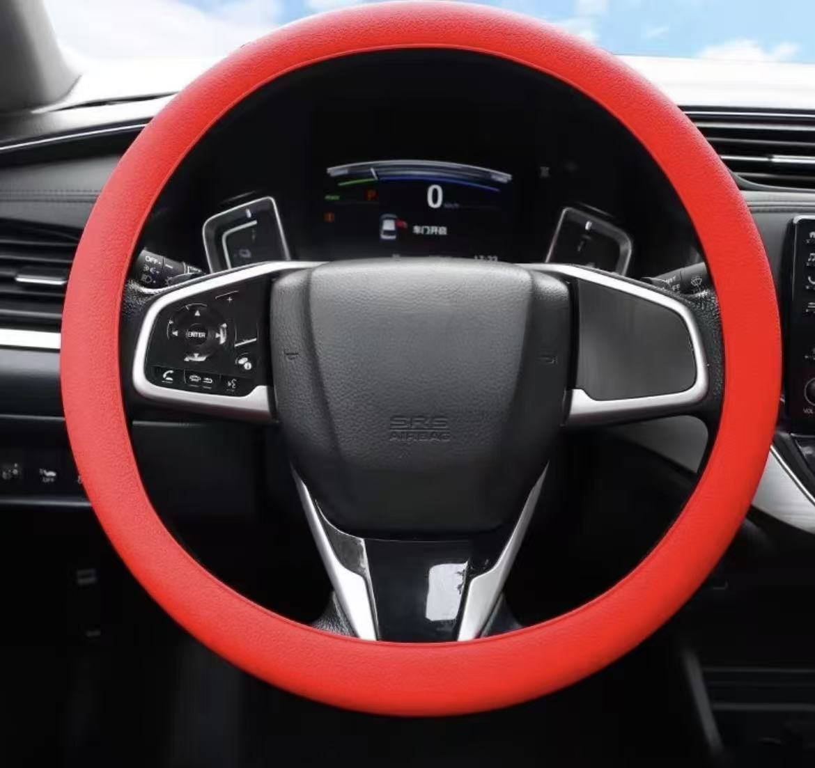 Car Ice - Feel Ultra - Thin Steering Wheel Cover With Anti - Slip Silicone Pattern, Universal Model (Size: 32 - 40cm)