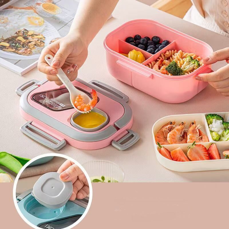 3pcs Lunch Bento Box Set Portable Leak Proof Storage Box With Lid Thermal Bag Reusable Insulated Food Containers for Office Lunch Kids Back To School