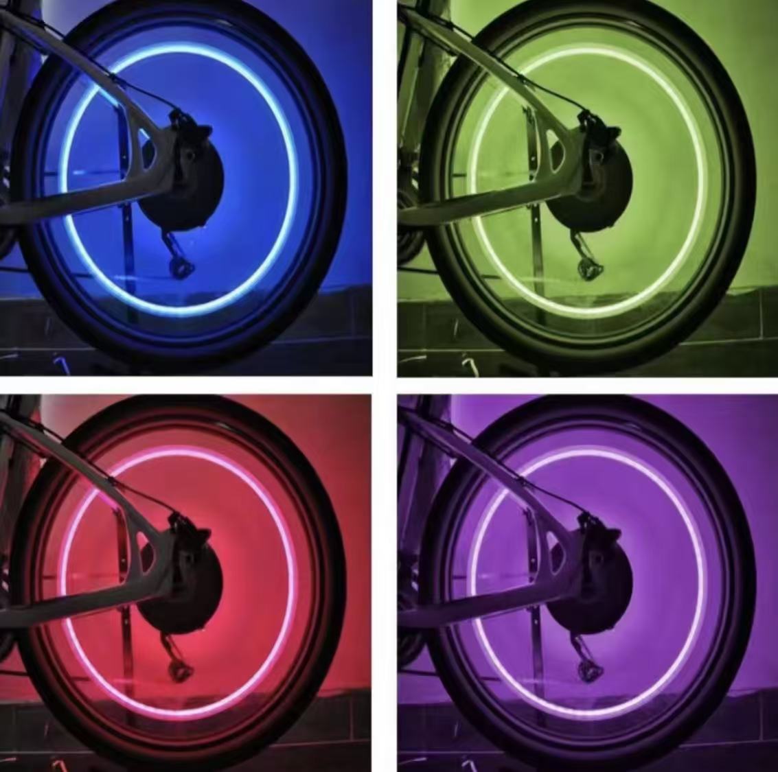 4 Pieces of Luminous Car Tire Night - Glowing Valve Caps, Universal for Electric Vehicles and Bicycles, Super Bright Type Luminous Valve Core Covers