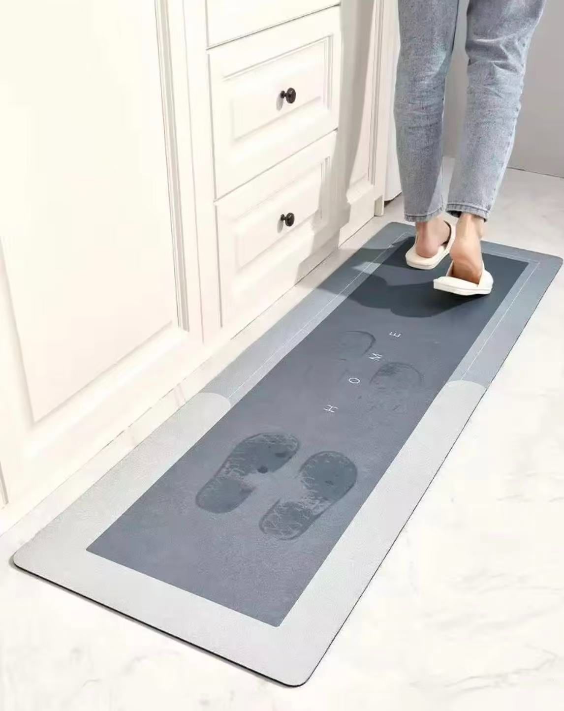 2 Pieces Kitchen Rug Set Non Slip Kitchen Mat Rubber Backing Mat Throw Rug for Kitchen Doormat Runner Rug Set Floor Carpet Household Carpet Home Decor