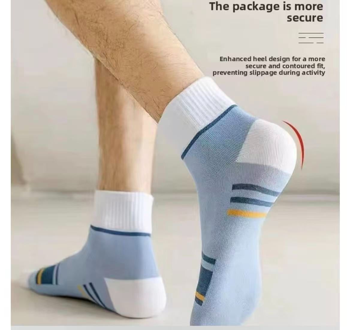 6 Pairs Of Men's Mid-Calf Sports Socks With Elasticity, Quick-Drying, Comfort, Breathability, Spring And Autumn Odor-Resistant, Sweat-Absorbing Sports Men's Socks, Multi-Purpose Set, Men's Socks