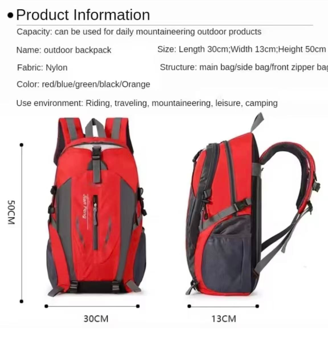 2025 New Outdoor Mountaineering Bag Large-Capacity Unisex Double-Shoulder Bag Travel Hiking Backpack School Bag Cycling Sports Bag