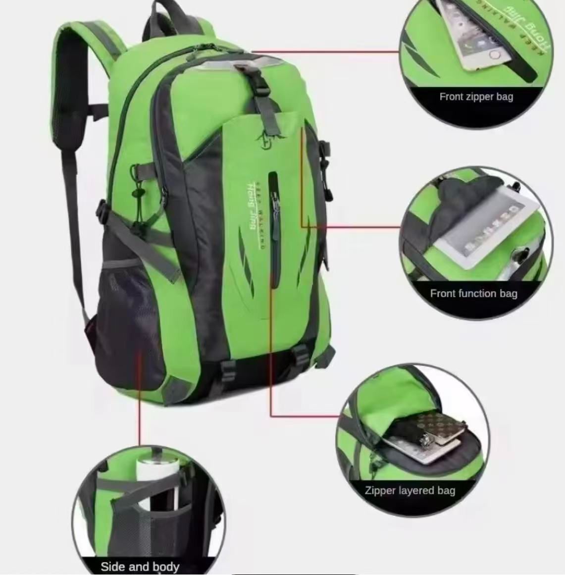 2025 New Outdoor Mountaineering Bag Large-Capacity Unisex Double-Shoulder Bag Travel Hiking Backpack School Bag Cycling Sports Bag