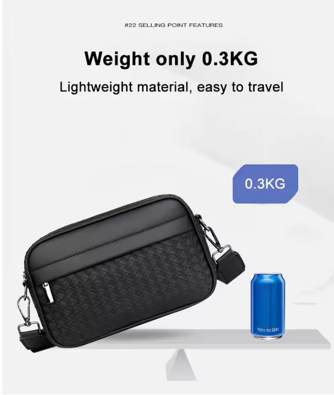 Men's Crossbody Bag, Large-Capacity Tote Bag, New-Style Designer Men's Leather Shoulder Bag, High-End Korean-Style Fashion Versatile Crossbody Bag