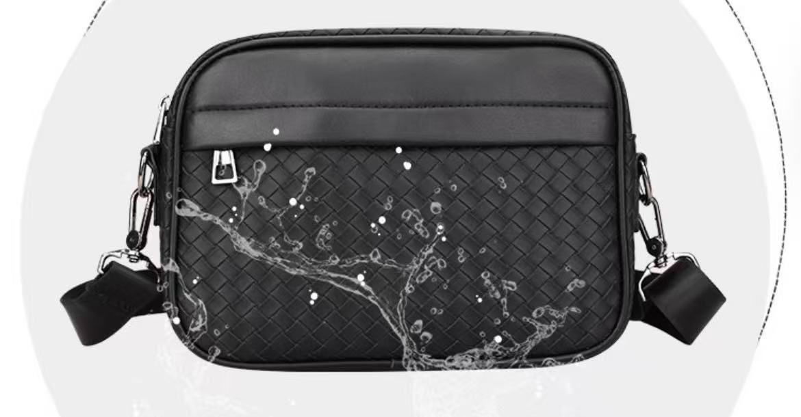 Men's Crossbody Bag, Large-Capacity Tote Bag, New-Style Designer Men's Leather Shoulder Bag, High-End Korean-Style Fashion Versatile Crossbody Bag