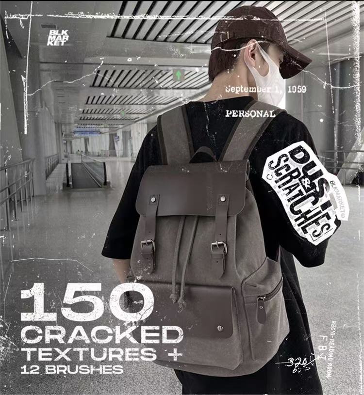 Fashionable Wear-Resistant Canvas Backpack Outdoor Travel Laptop Backpack, Unisex Double-Shoulder Backpack Men's Canvas Trendy Large-Capacity Men's Bag