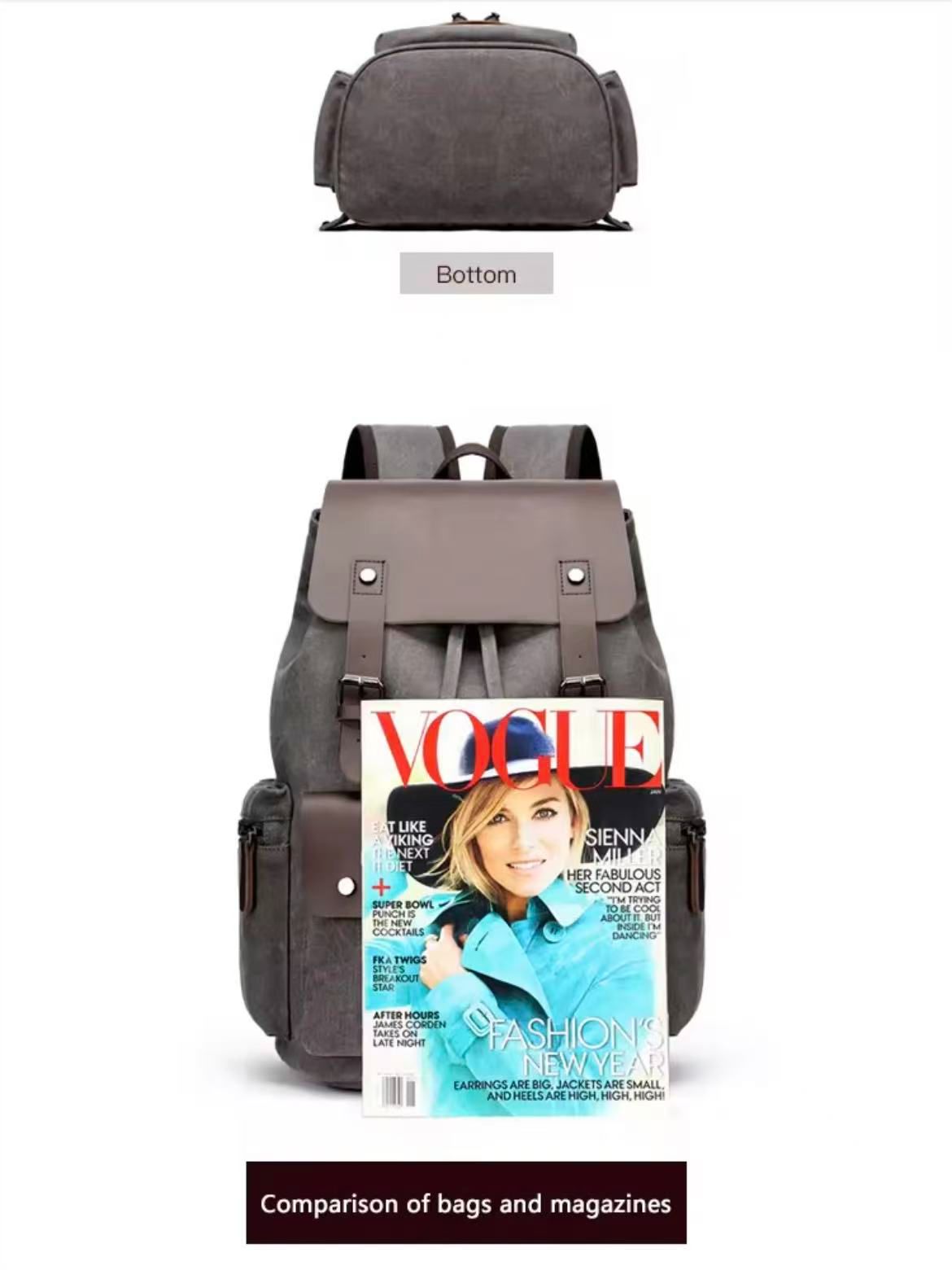 Fashionable Wear-Resistant Canvas Backpack Outdoor Travel Laptop Backpack, Unisex Double-Shoulder Backpack Men's Canvas Trendy Large-Capacity Men's Bag