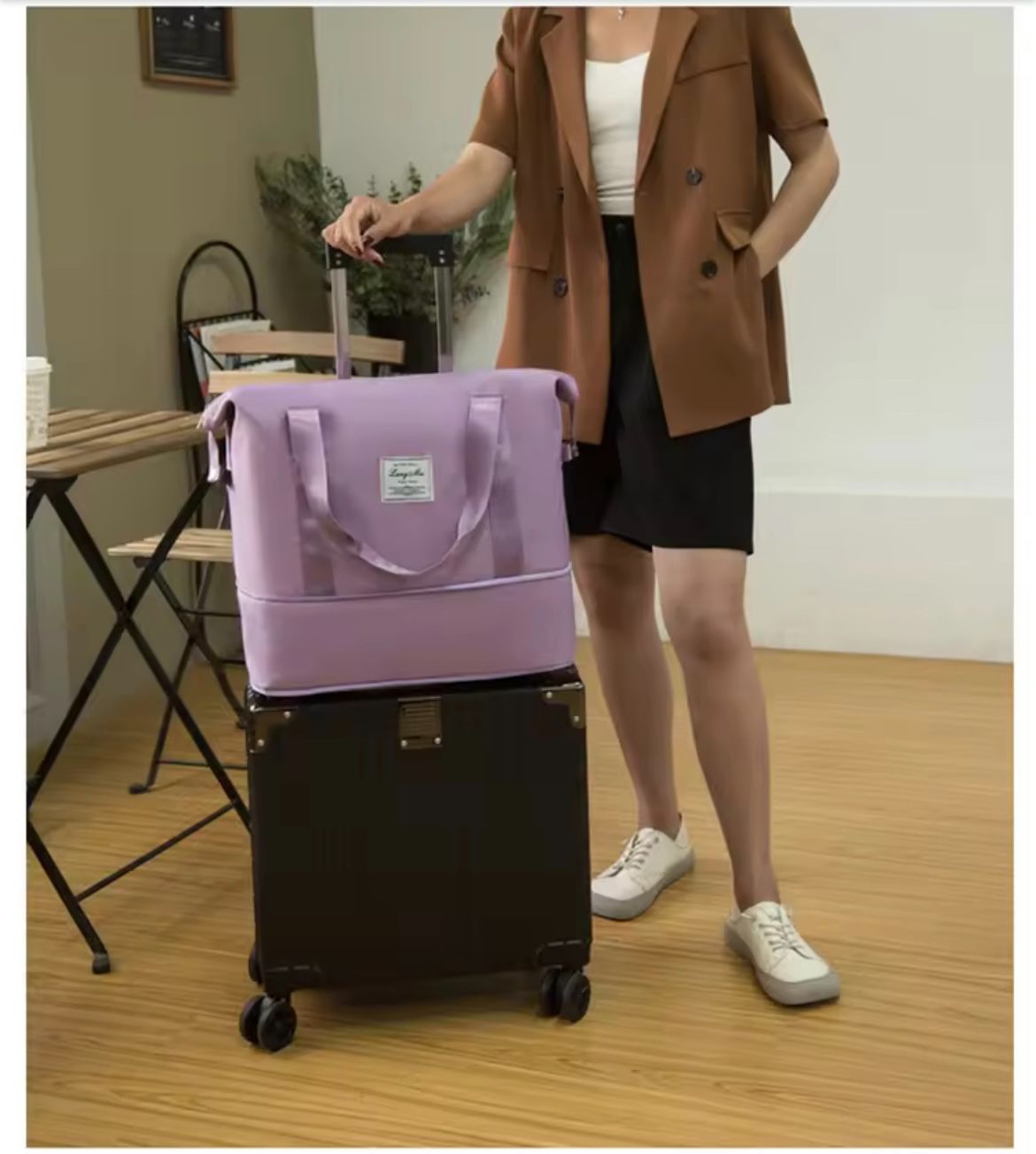 Large-Capacity Waterproof Expandable Foldable Travel Bag - Dry-Wet Separation for Sports Yoga Swimming Fitness, Student Short-Distance Business Trip