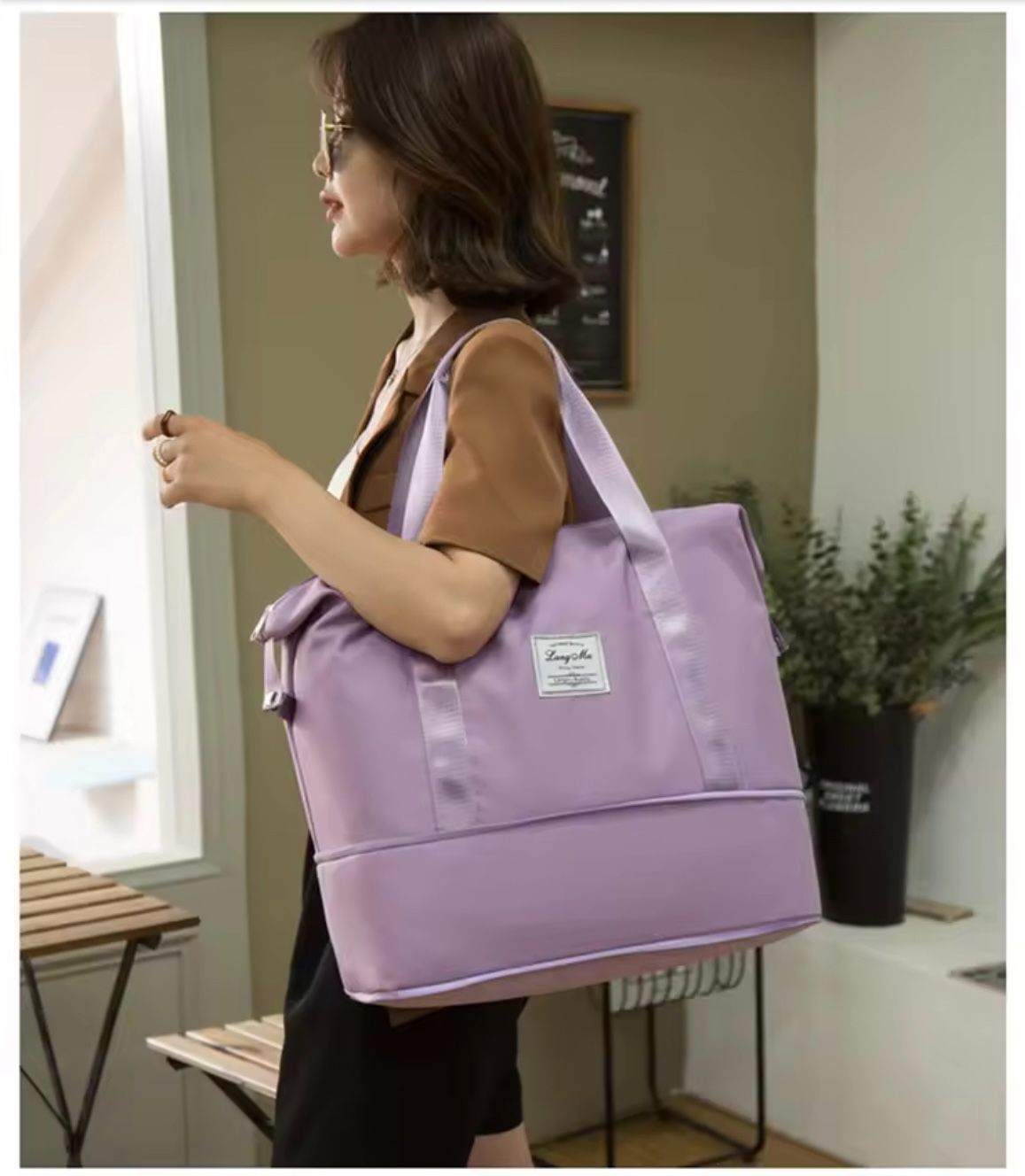 Large-Capacity Waterproof Expandable Foldable Travel Bag - Dry-Wet Separation for Sports Yoga Swimming Fitness, Student Short-Distance Business Trip