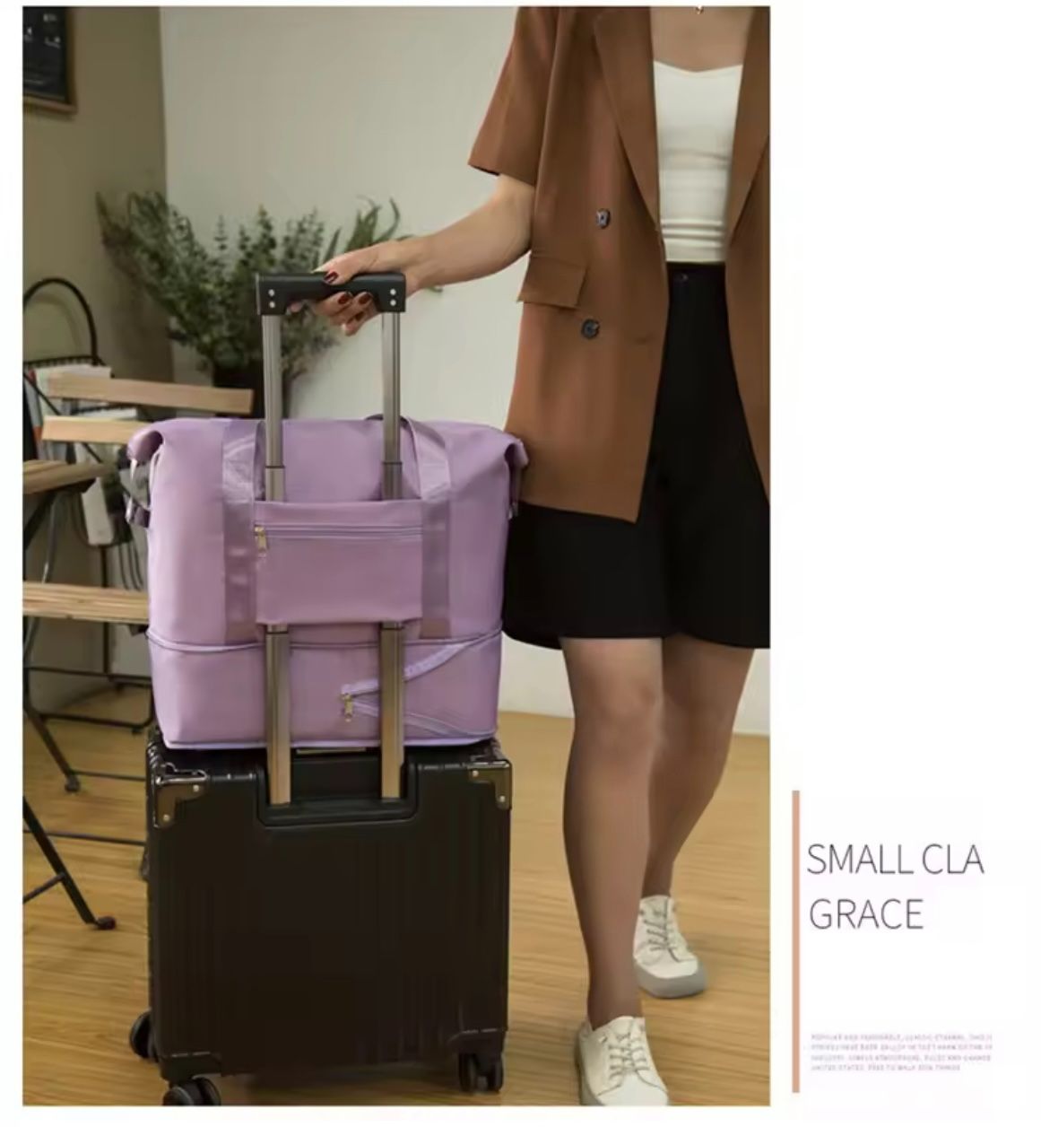 Large-Capacity Waterproof Expandable Foldable Travel Bag - Dry-Wet Separation for Sports Yoga Swimming Fitness, Student Short-Distance Business Trip