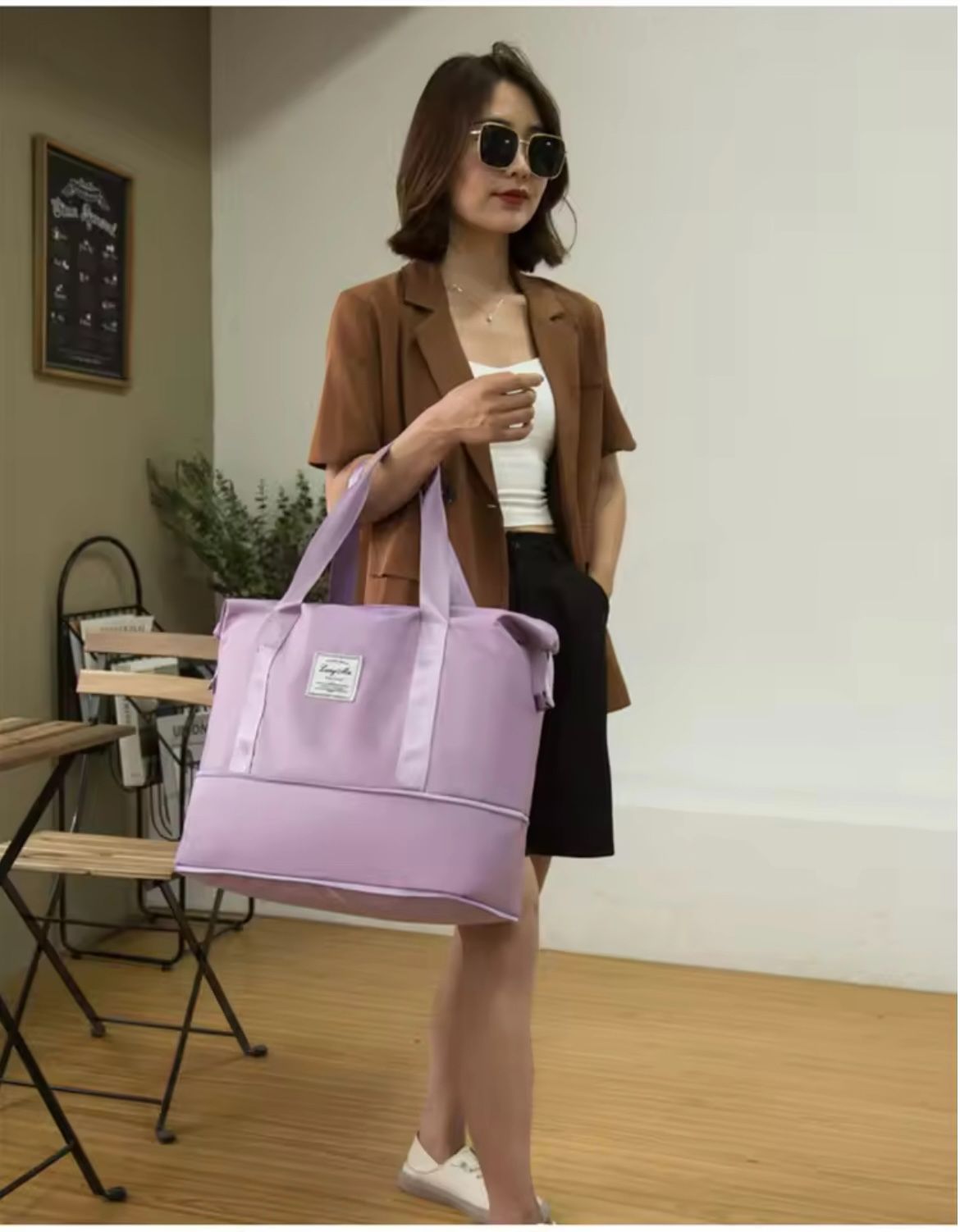 Large-Capacity Waterproof Expandable Foldable Travel Bag - Dry-Wet Separation for Sports Yoga Swimming Fitness, Student Short-Distance Business Trip