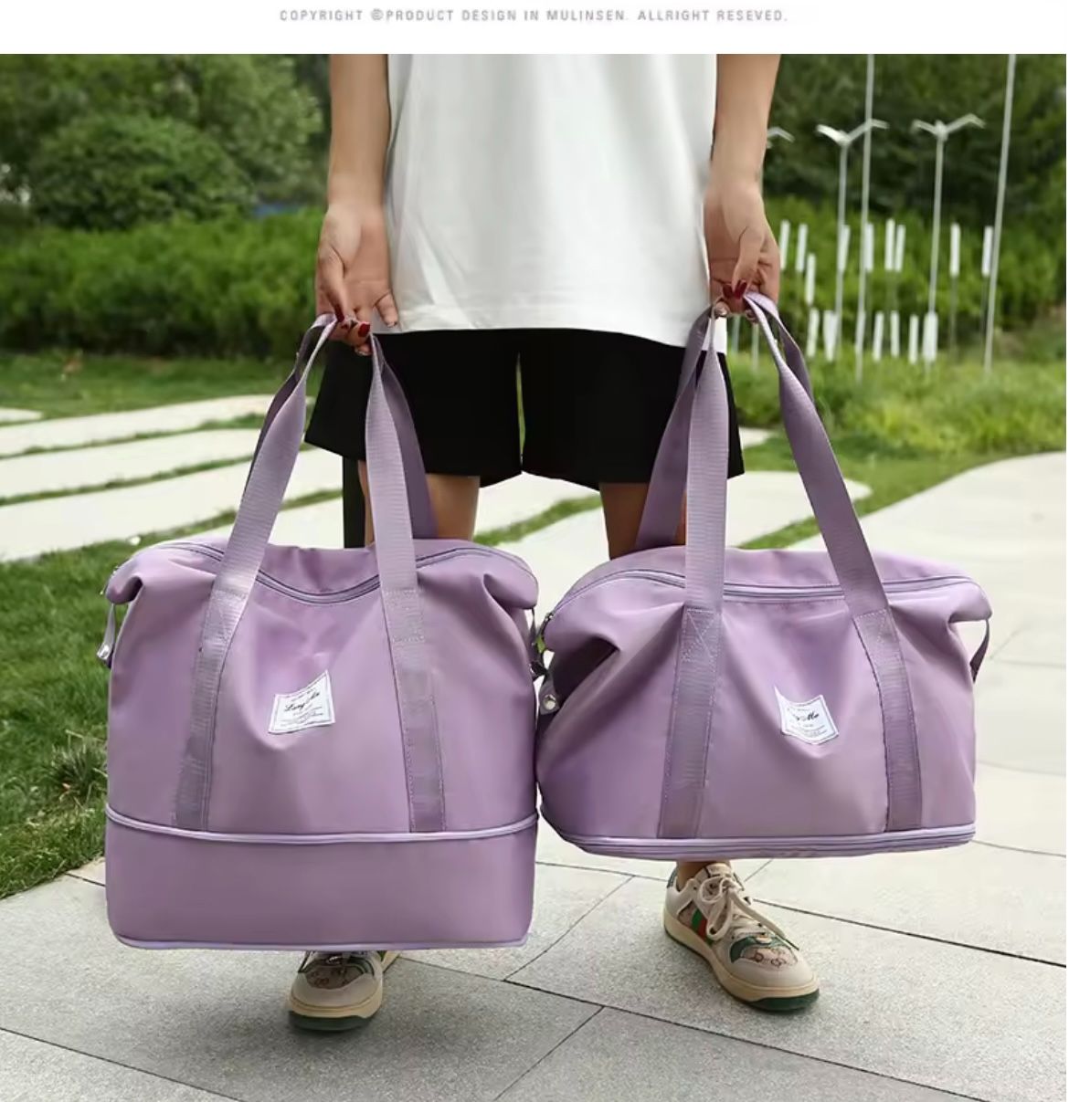 Large-Capacity Waterproof Expandable Foldable Travel Bag - Dry-Wet Separation for Sports Yoga Swimming Fitness, Student Short-Distance Business Trip