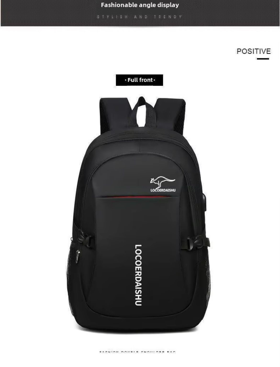 Men's Backpack Men's Backpack Korean Style Trendy Large Capacity High School Junior High School Student Schoolbag Travel Bag Com