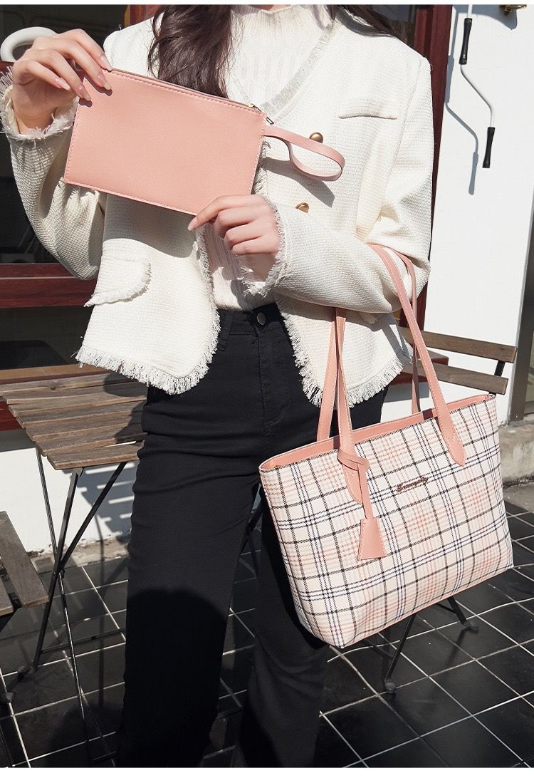 Large Capacity PU Leather Cross Body Tote Bag Vintage Multifunctional Fashionable Handbag Messenger Chain Big Size Shoulder Tote