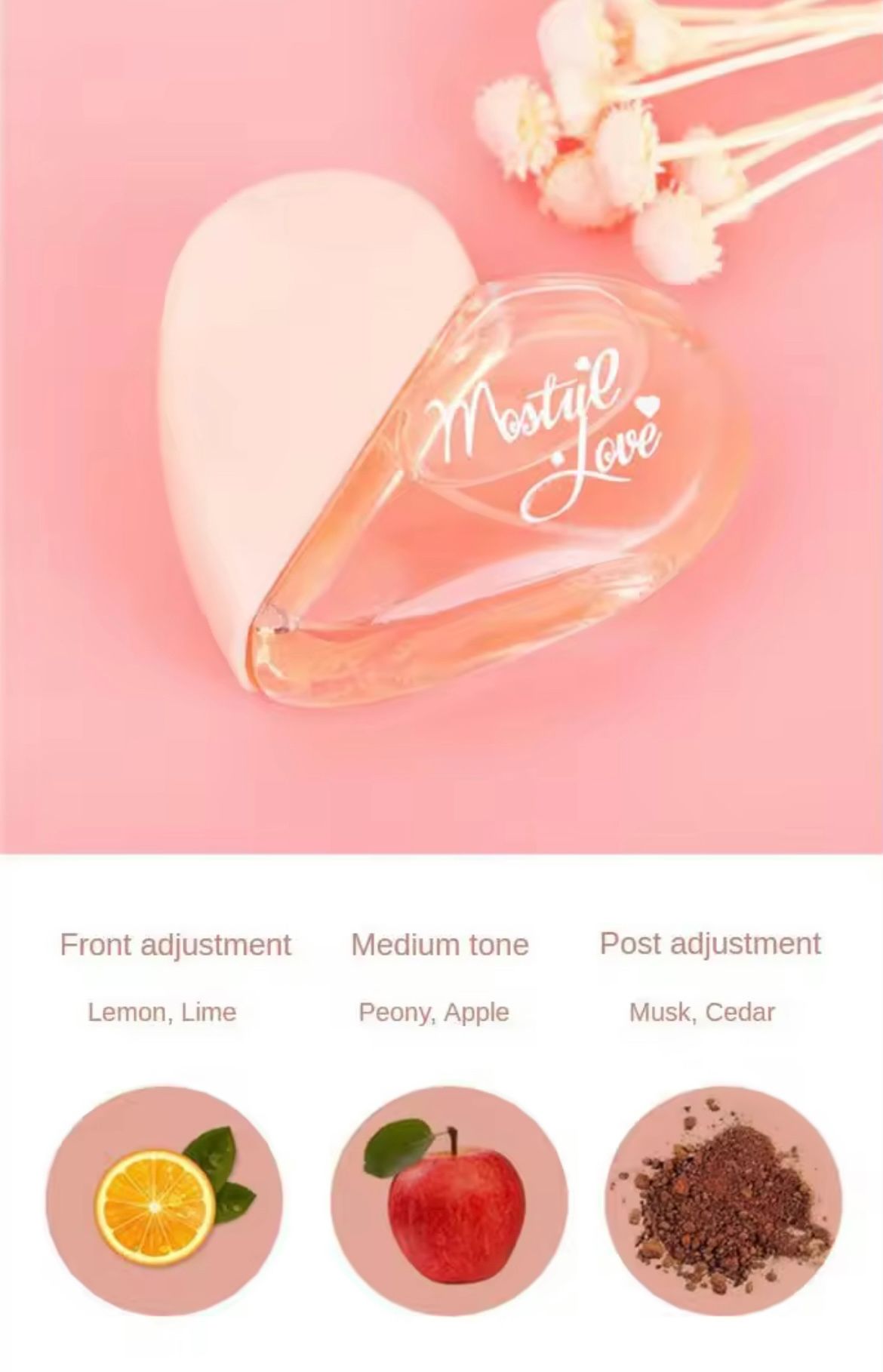 Bestselling Pink Heart Gift Box High Appearance Long Lasting Moisturizing Color Rich Women Perfume and Lipstick Set