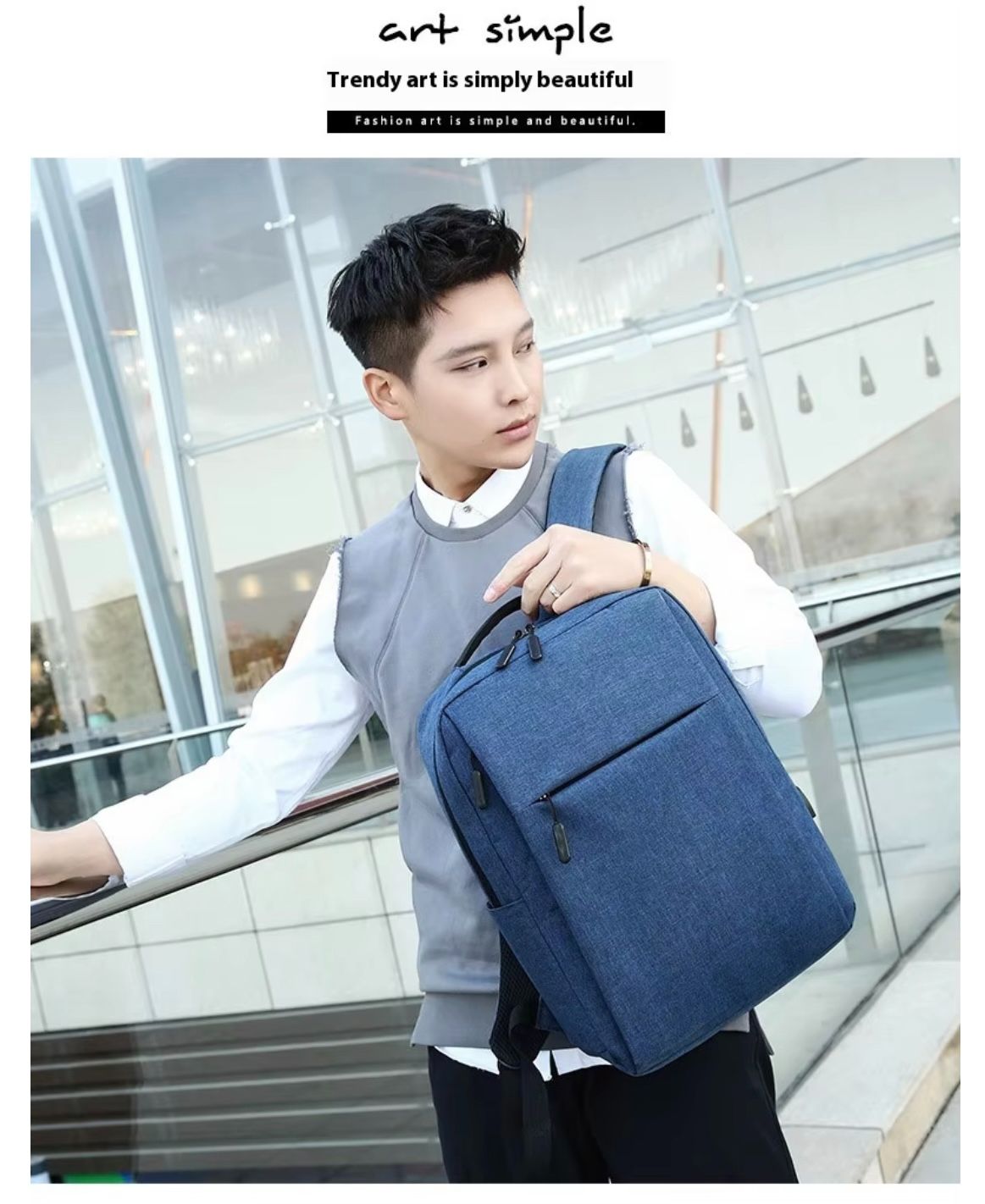 2025 New Mens Waterproof Laptop Backpack Cheap School Backpacks Usb Computer Bag