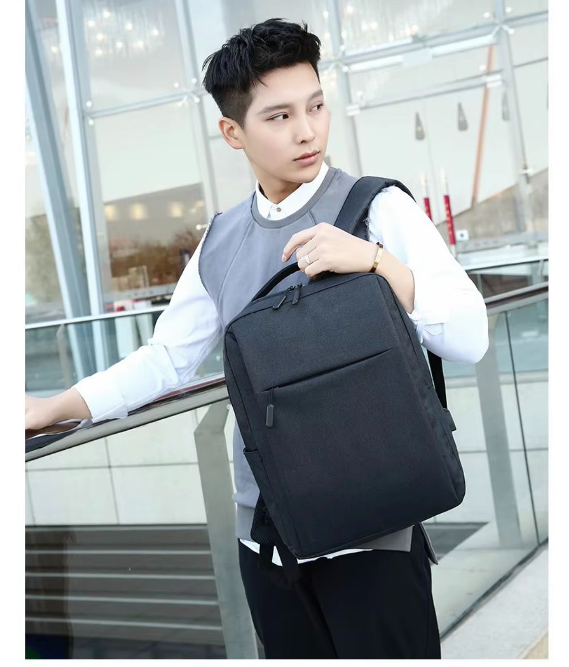 2025 New Mens Waterproof Laptop Backpack Cheap School Backpacks Usb Computer Bag