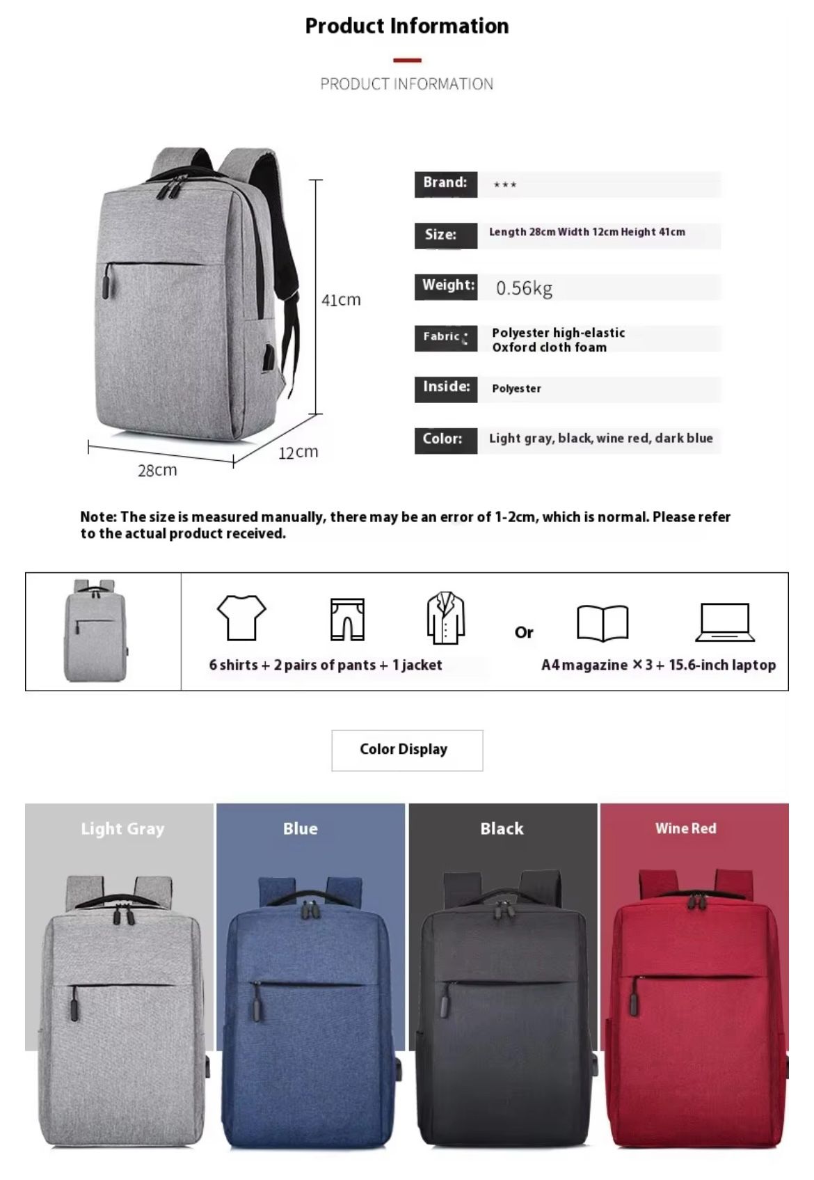 2025 New Mens Waterproof Laptop Backpack Cheap School Backpacks Usb Computer Bag