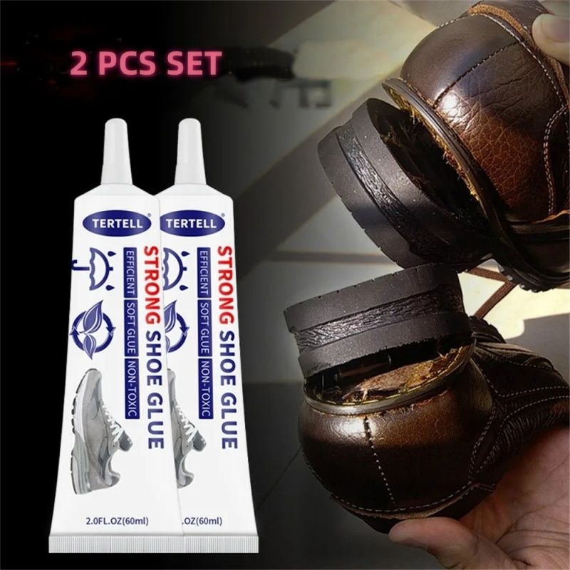 2 PCS Set 120g Shoe Glue Waterproof Quick-drying Repair Shoes Universal Adhesive Glue Instant Shoe Adhesive Shoemaker Professional Repair Tools