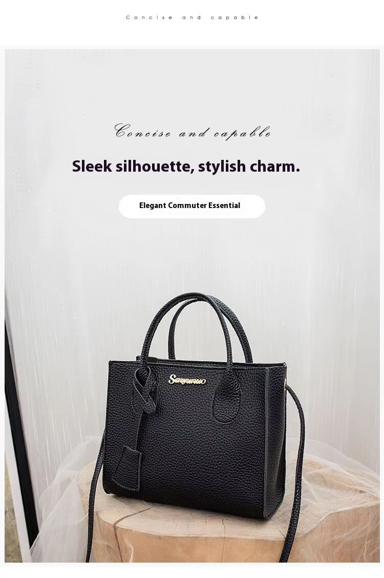 Autumn and Winter Lychee Pattern Crocodile Crossbody Bag Korean Version Candy Color Zipper Bag Diagonal Handbag