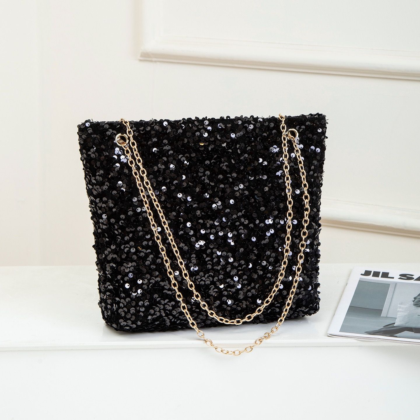 Women Sequin Bag Small Shoulder Tote Sparkly Purse Clutch Handbags Evening Bag Party Bling Glitter Sparkle Sequin Purse